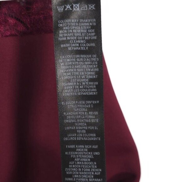 asos Women’s Dress Mini Lace A-Line Fit & Flare Sleeveless Lined Burgundy Size 8 - Picture 9 of 10